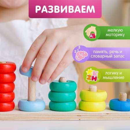 Игрушка Alatoys пирамидка Монтессори