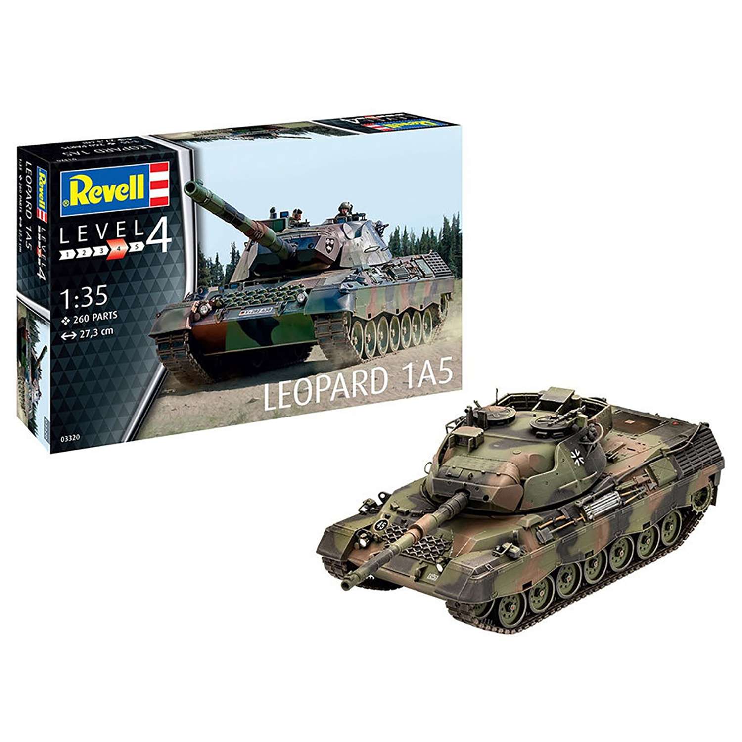 Сборная модель Revell Танк ФРГ Леопард 1A5 03320 - фото 1