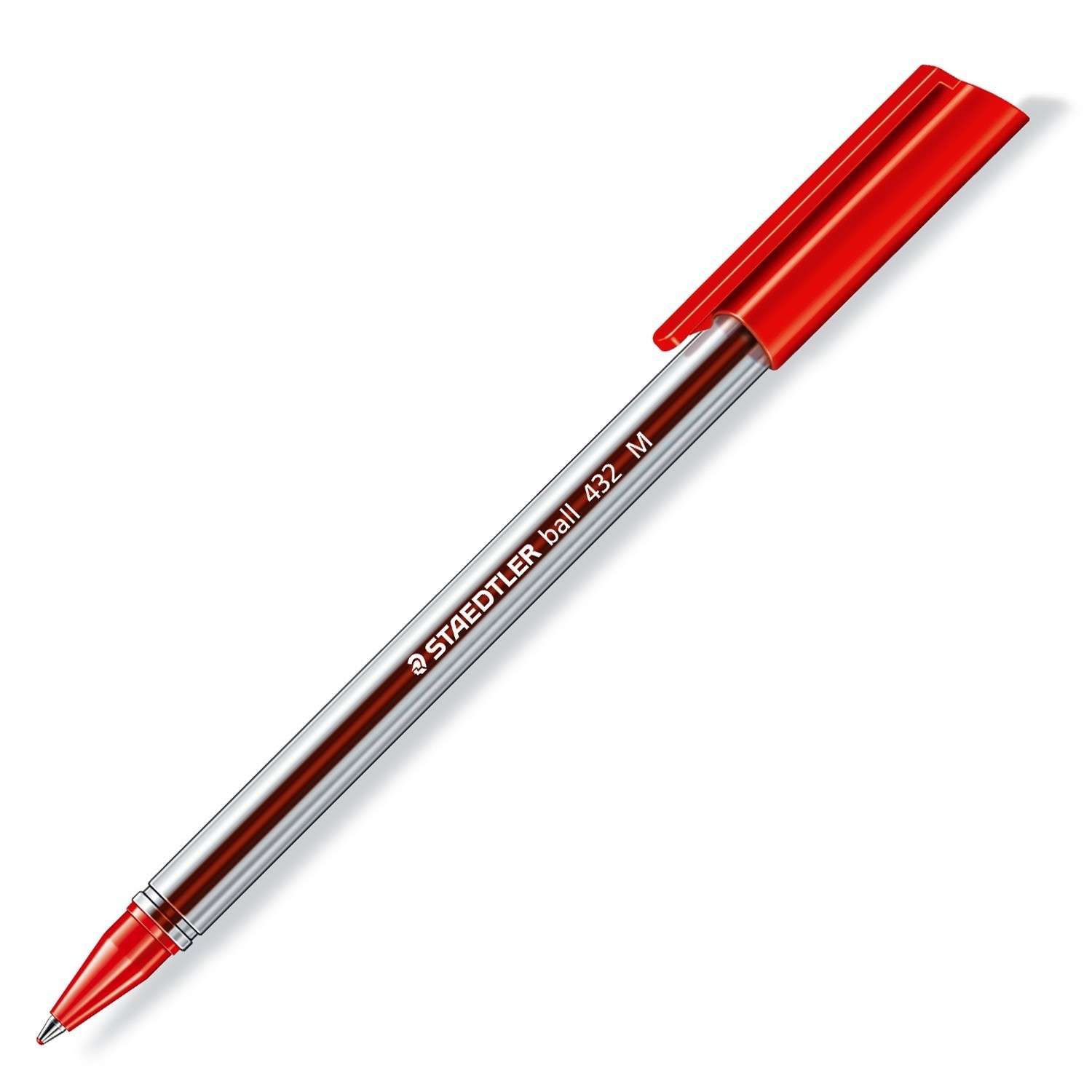 Ручка шариковая Staedtler Stick трехгранная Красная - фото 1