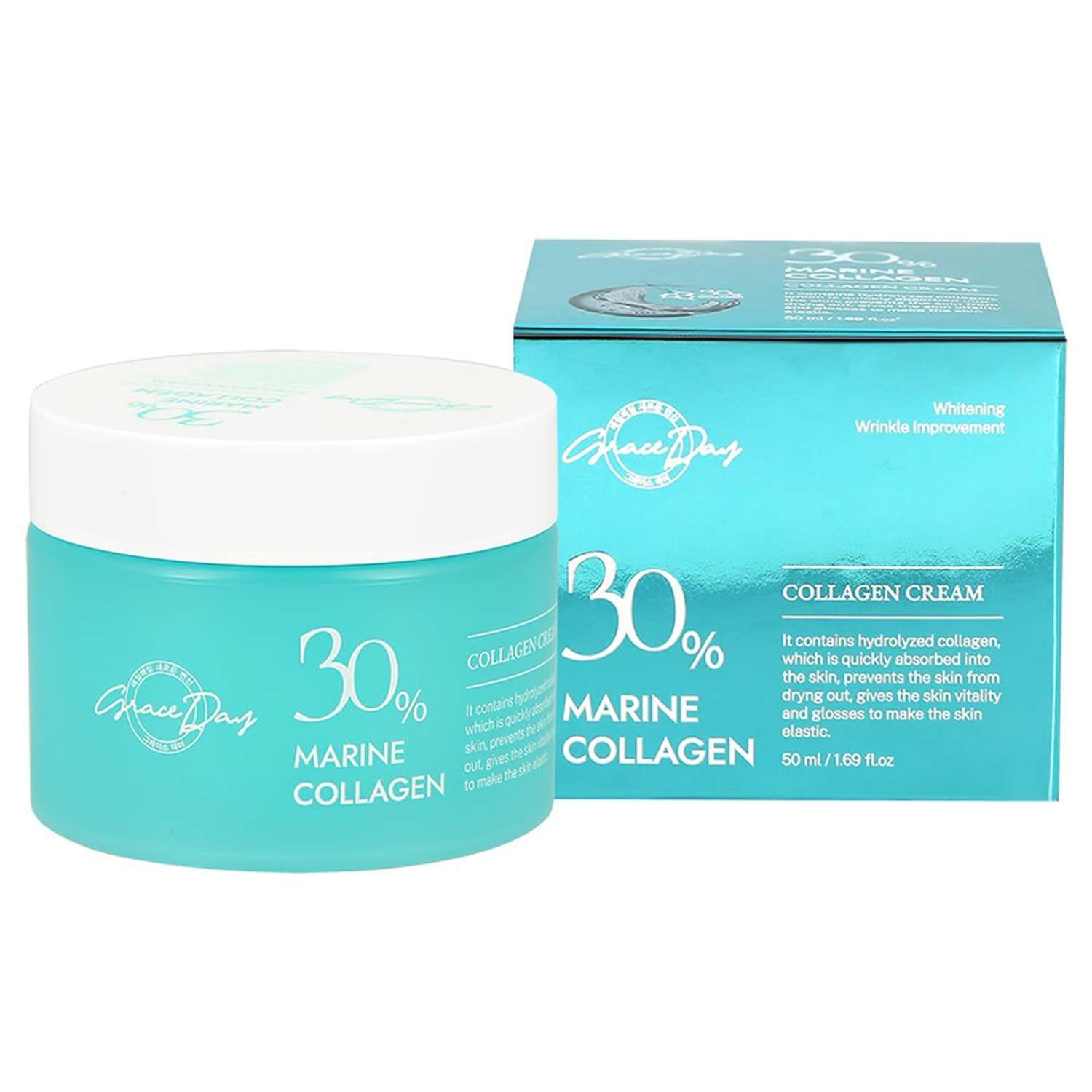 Крем для лица Grace day 30% marine collagen с морским коллагеном 50 мл - фото 4