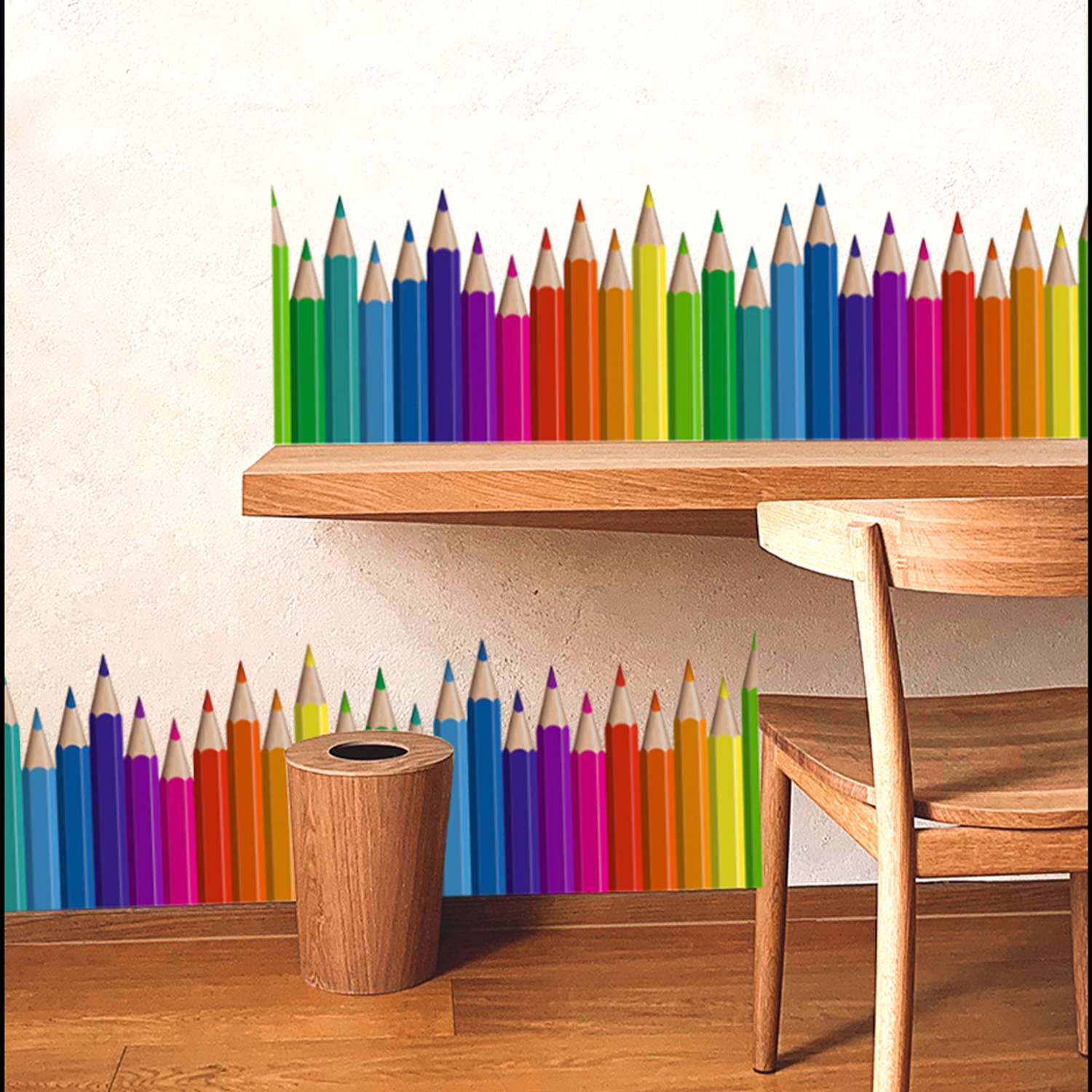 Наклейка интерьерная Woozzee Цветные карандаши - фото 1