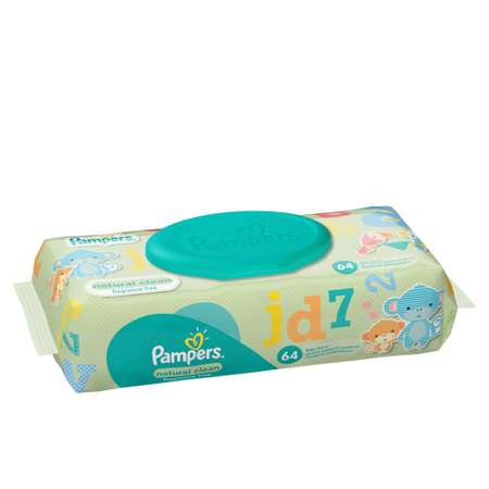 Влажные салфетки Pampers Natural Clean 64 шт.