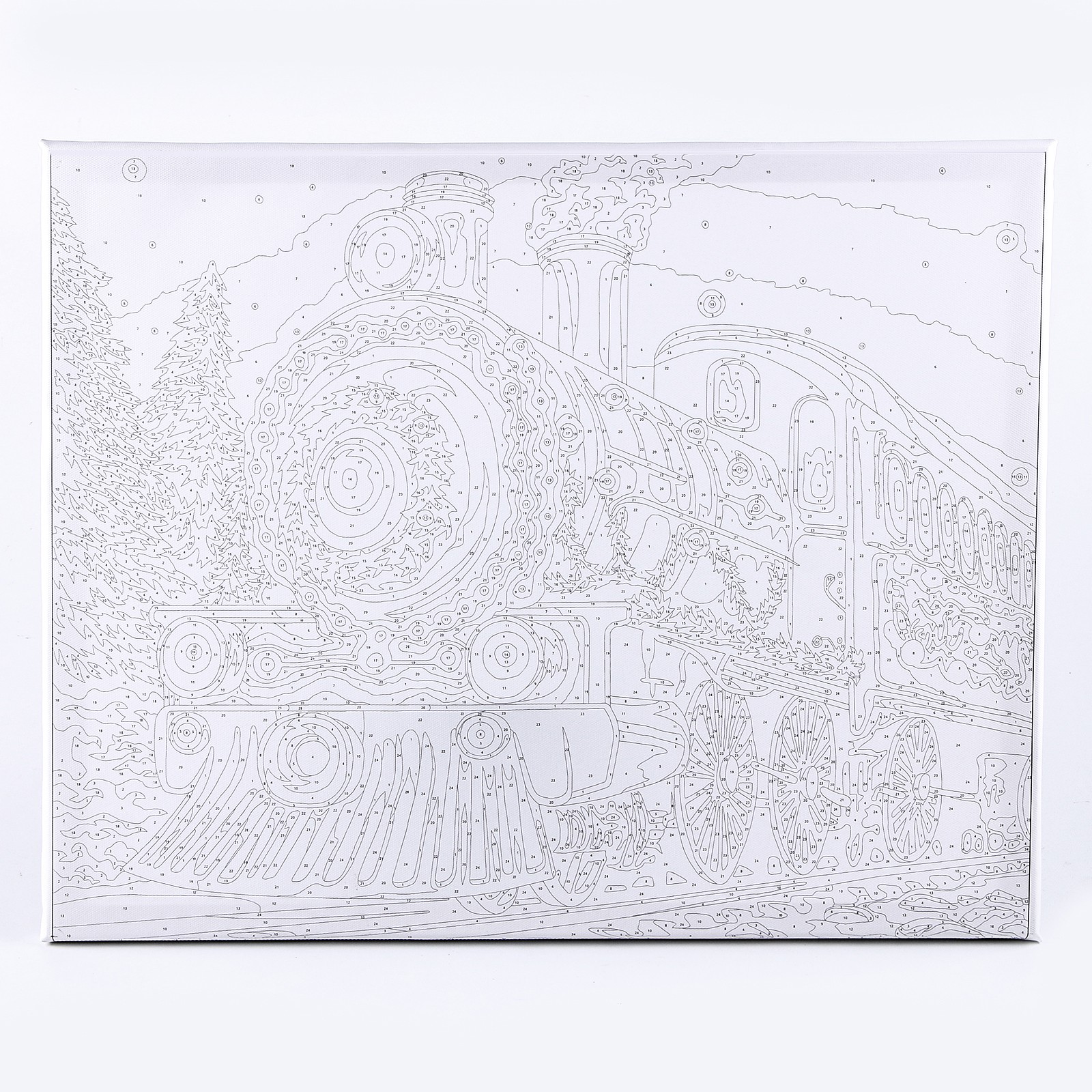 Картина Школа Талантов по номерам на холсте с подрамником «Волшебный поезд» 40х50 см - фото 2