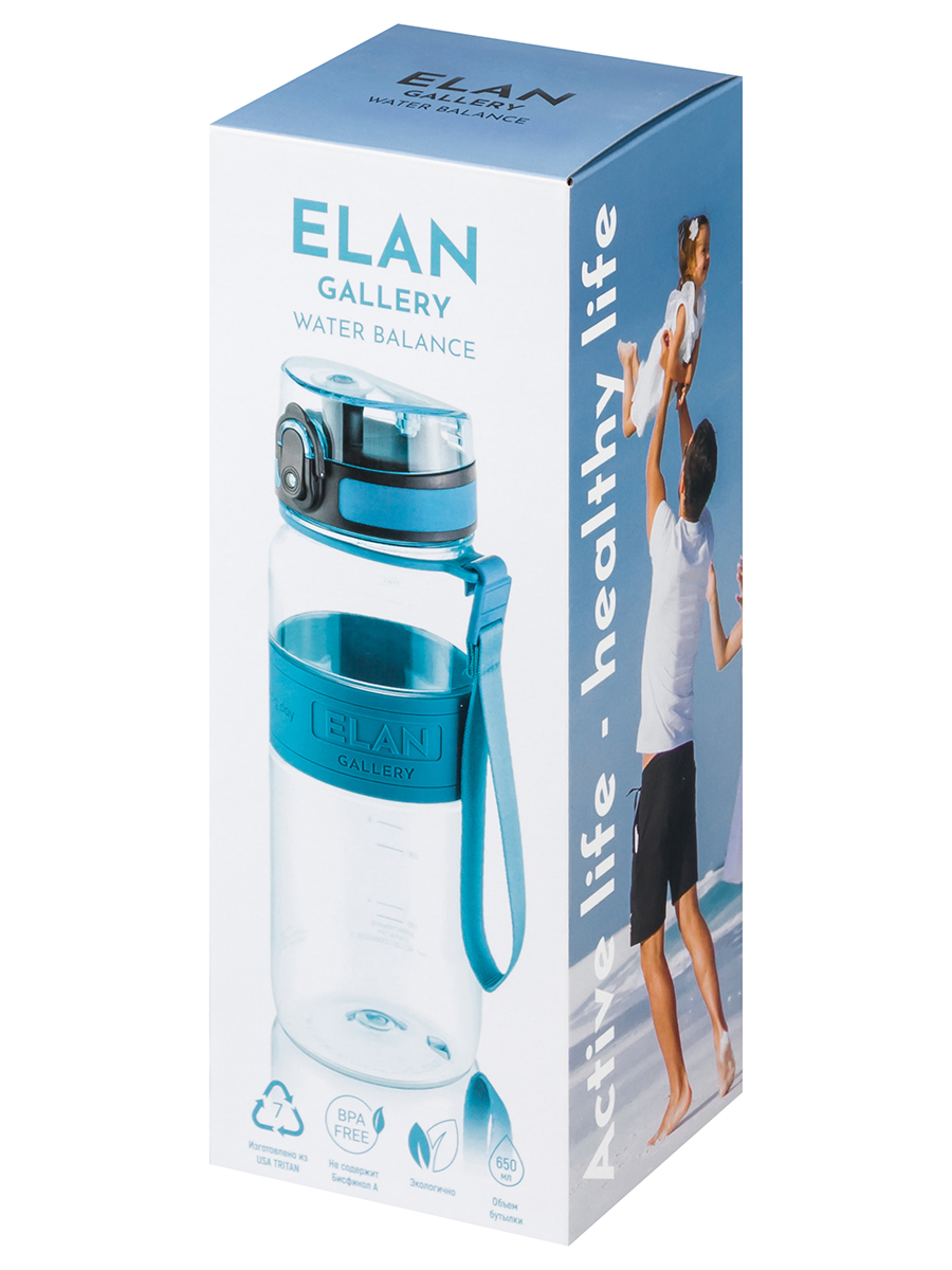 Бутылка для воды Elan Gallery 650 мл Water Balance бирюза - фото 11