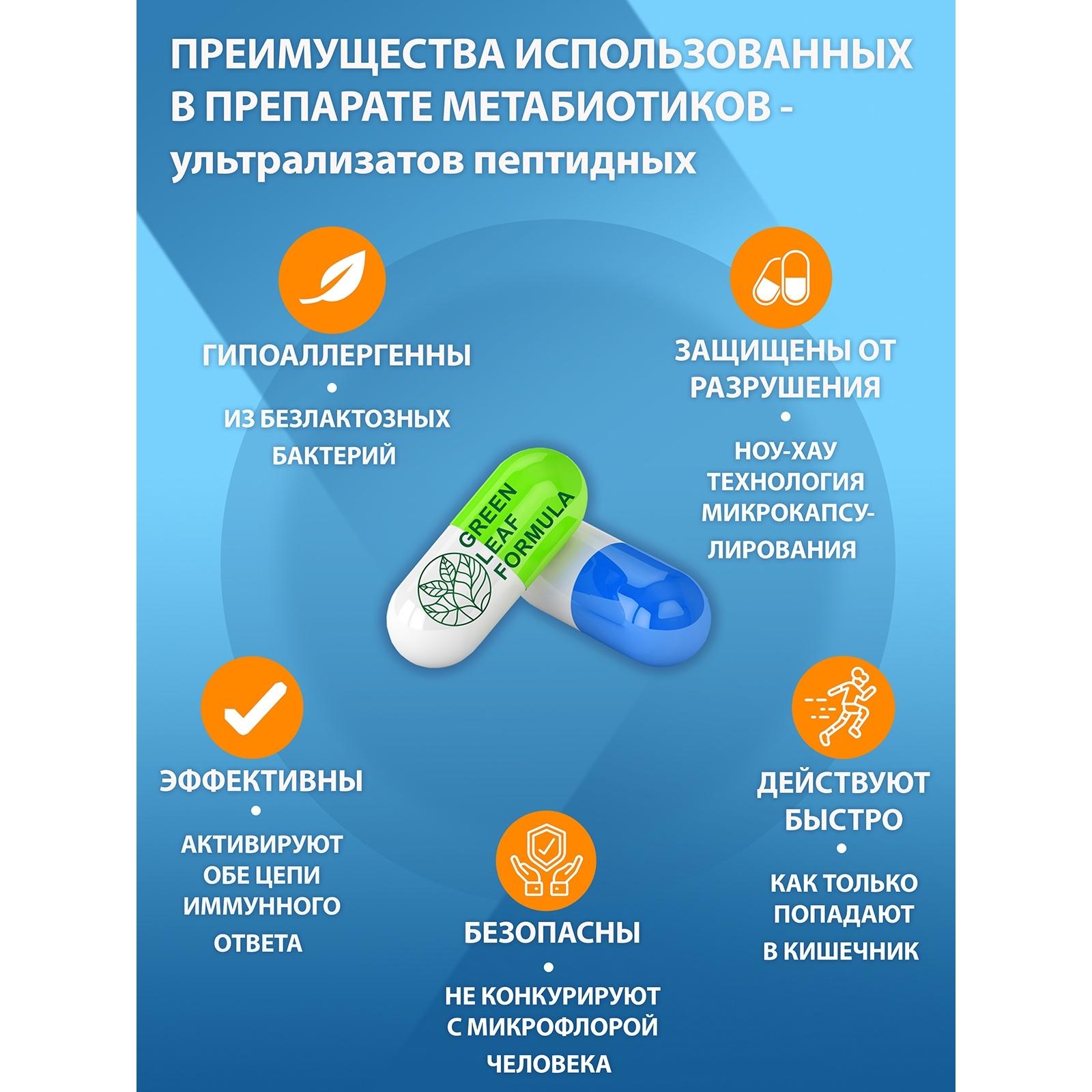 Набор Green Leaf Formula Экстракт чеснока от холестерина и Метабиотик для кишечника для иммунитета 90 капсул - фото 13