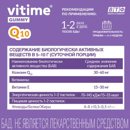 Мармеладные пастилки Q10 Vitime №15