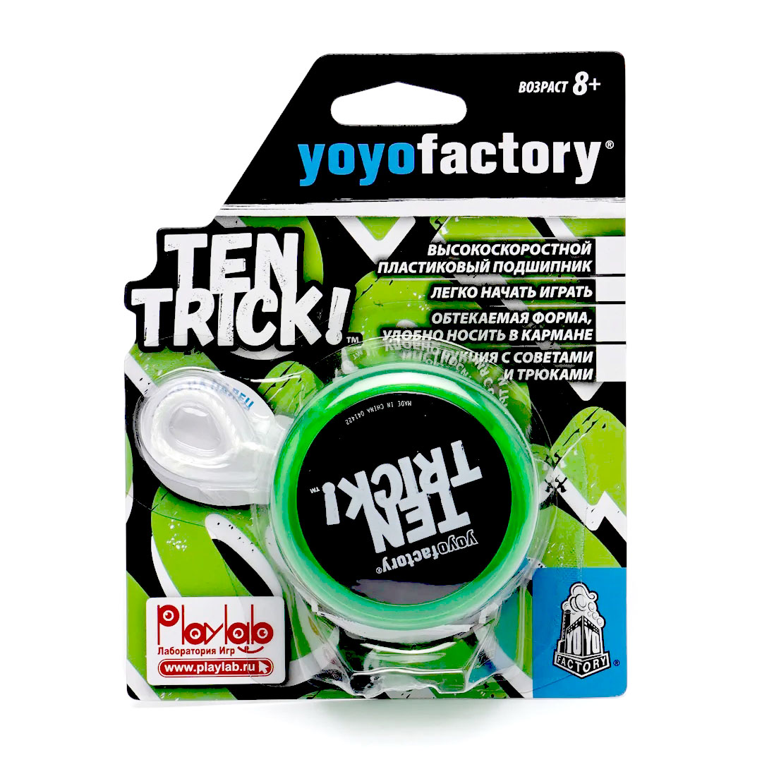 Игрушка YoYoFactory Йо-йо TenTrick зеленый - фото 2