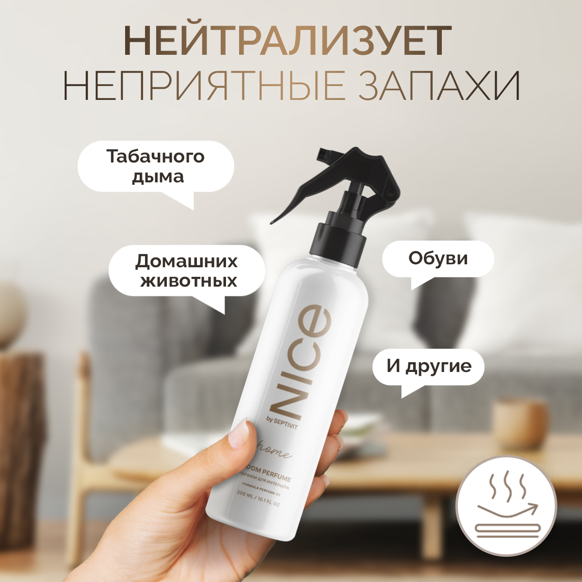 Освежитель для дома NICE by Septivit Formula 01 300мл - фото 6