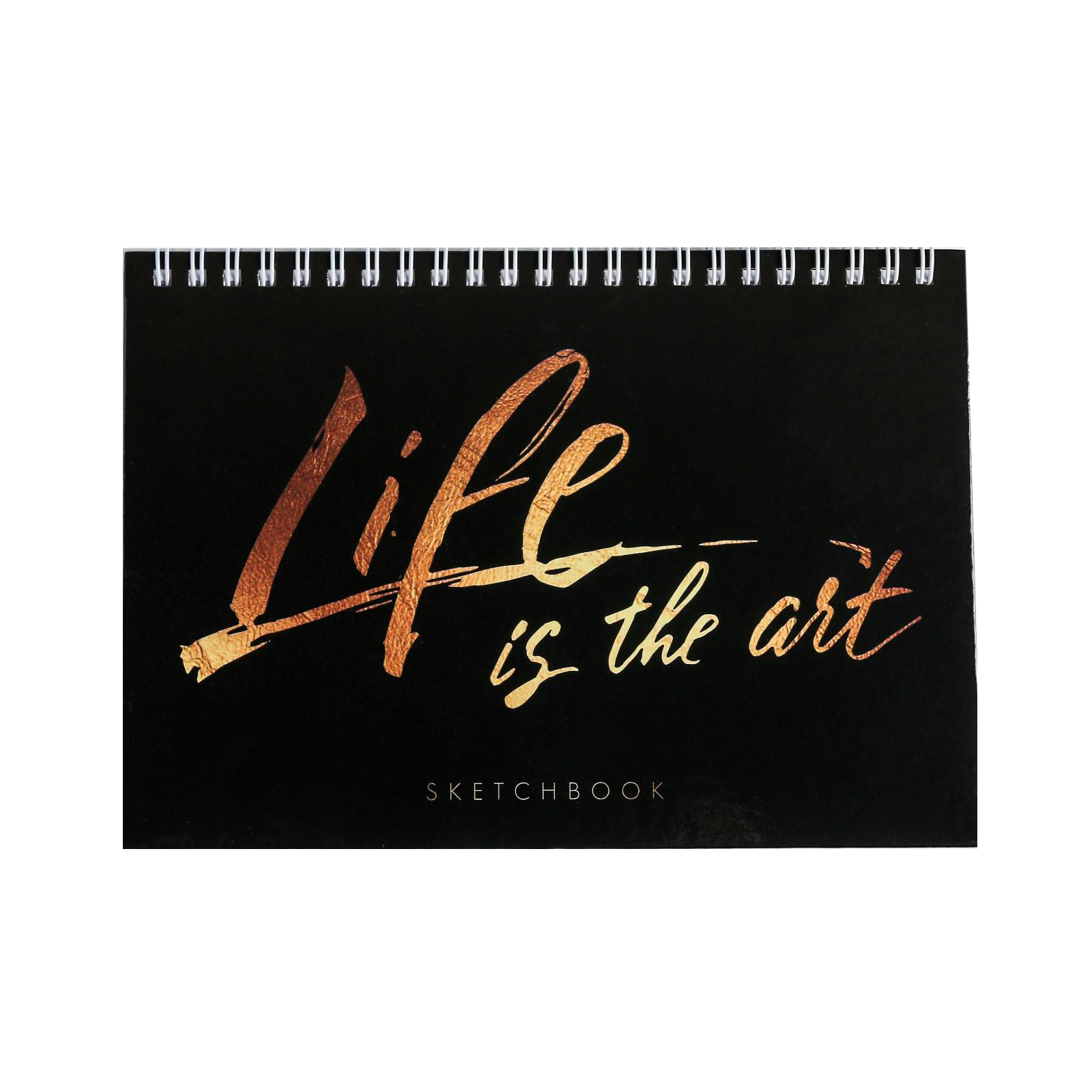 Скетчбук ArtFox горизонтальный на гребне Life is the art А5 80 листов - фото 1