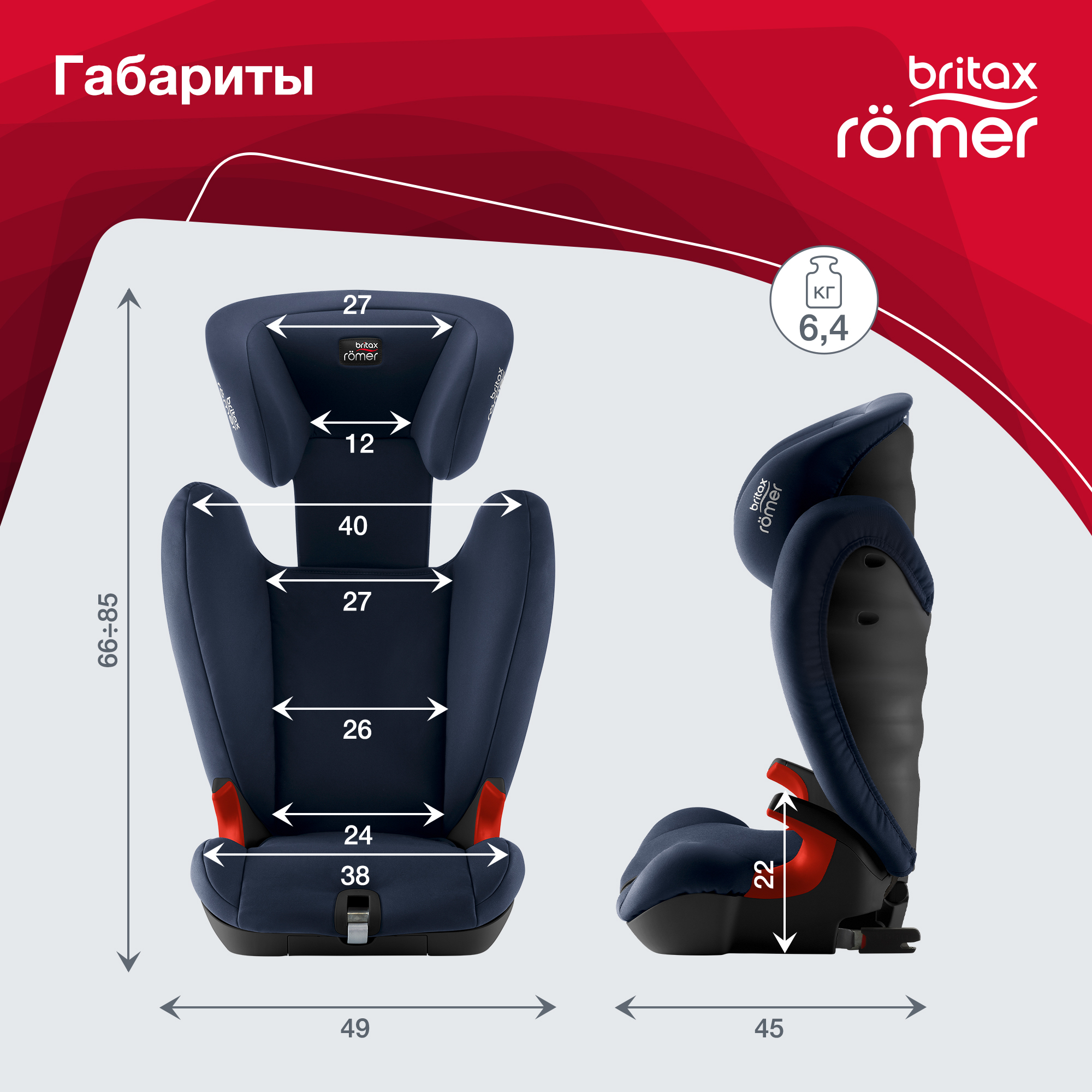 Автокресло Britax Roemer Kidfix SL Moonlight blue - фото 9