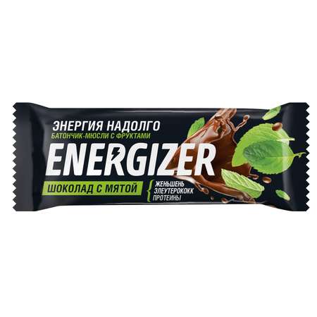 Батончик-мюсли Леовит Energizer с фруктами шоколад с мятой 40г