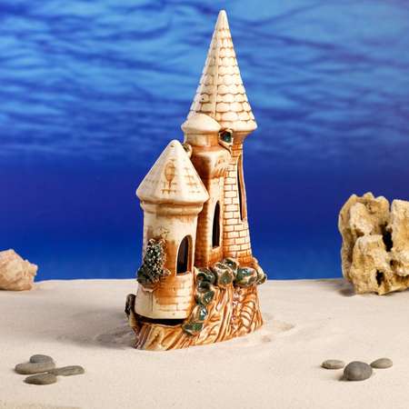 Декорация для аквариума Sima-Land «Замок на скале»