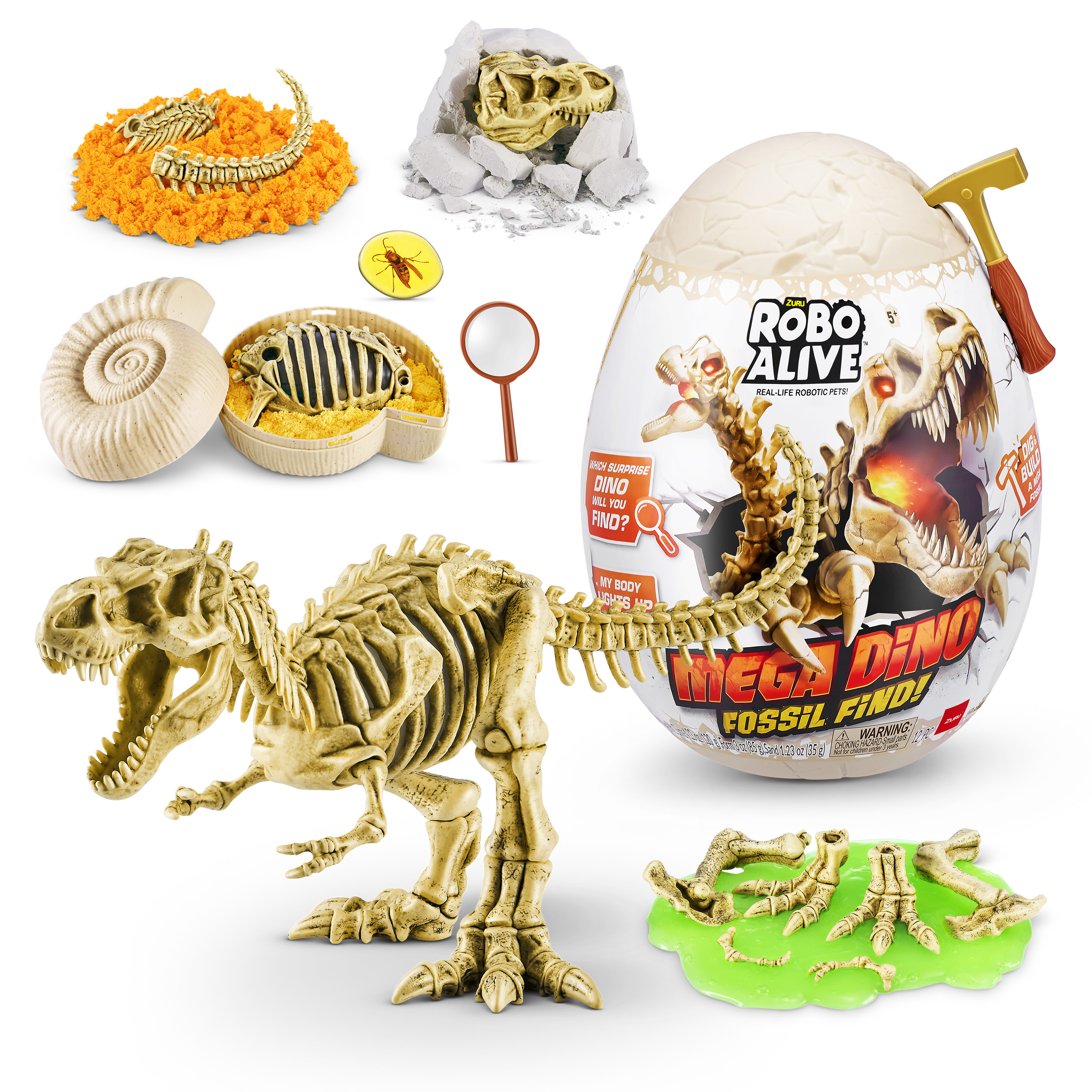 Набор игровой Zuru Robo Alive Mega Dino Fossil Find Яйцо в непрозрачной упаковке (Сюрприз) 71102 - фото 8