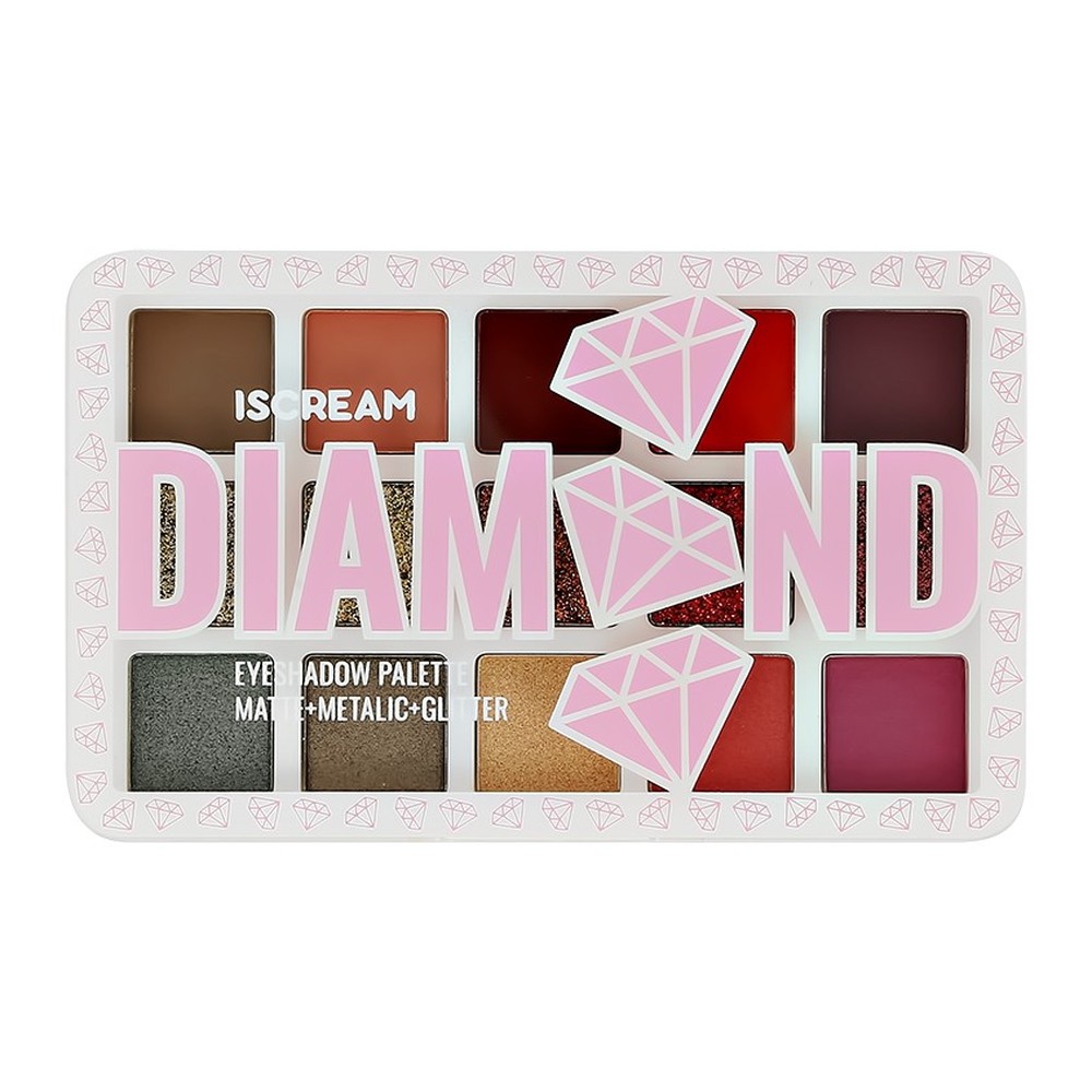 Палетка теней ISCREAM diamond date тон 01-15 - фото 4