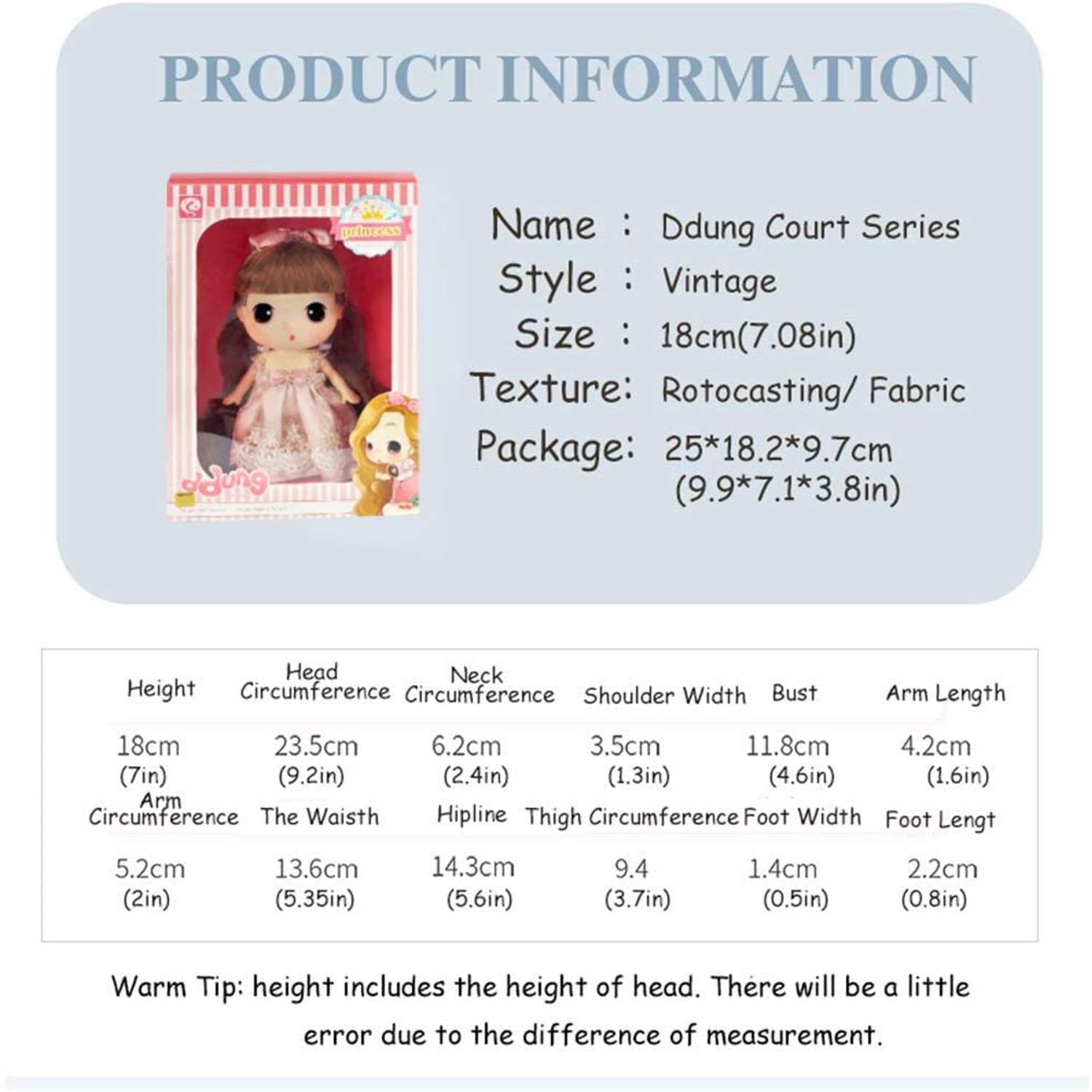Кукла DDung Принцесса 18 см корейская игрушка аниме FDE1815 - фото 8
