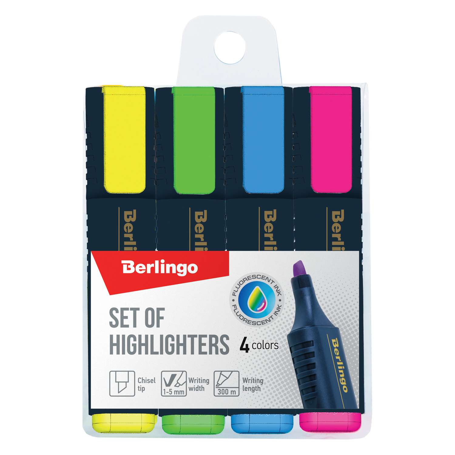 Набор текстовыделителей Berlingo Textline HL500 4 цвета 1-5мм - фото 1