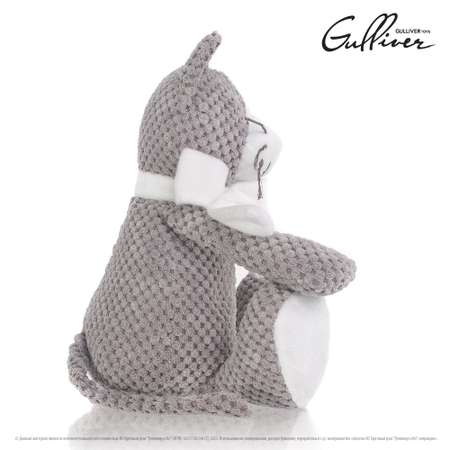Мягкая игрушка GULLIVER Котик Мурзик с бантом 35 см