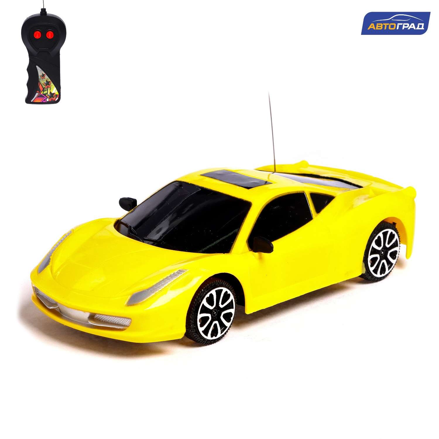 Машина Автоград радиоуправляемая «Купе» работает от батареек цвет жёлтый - фото 1