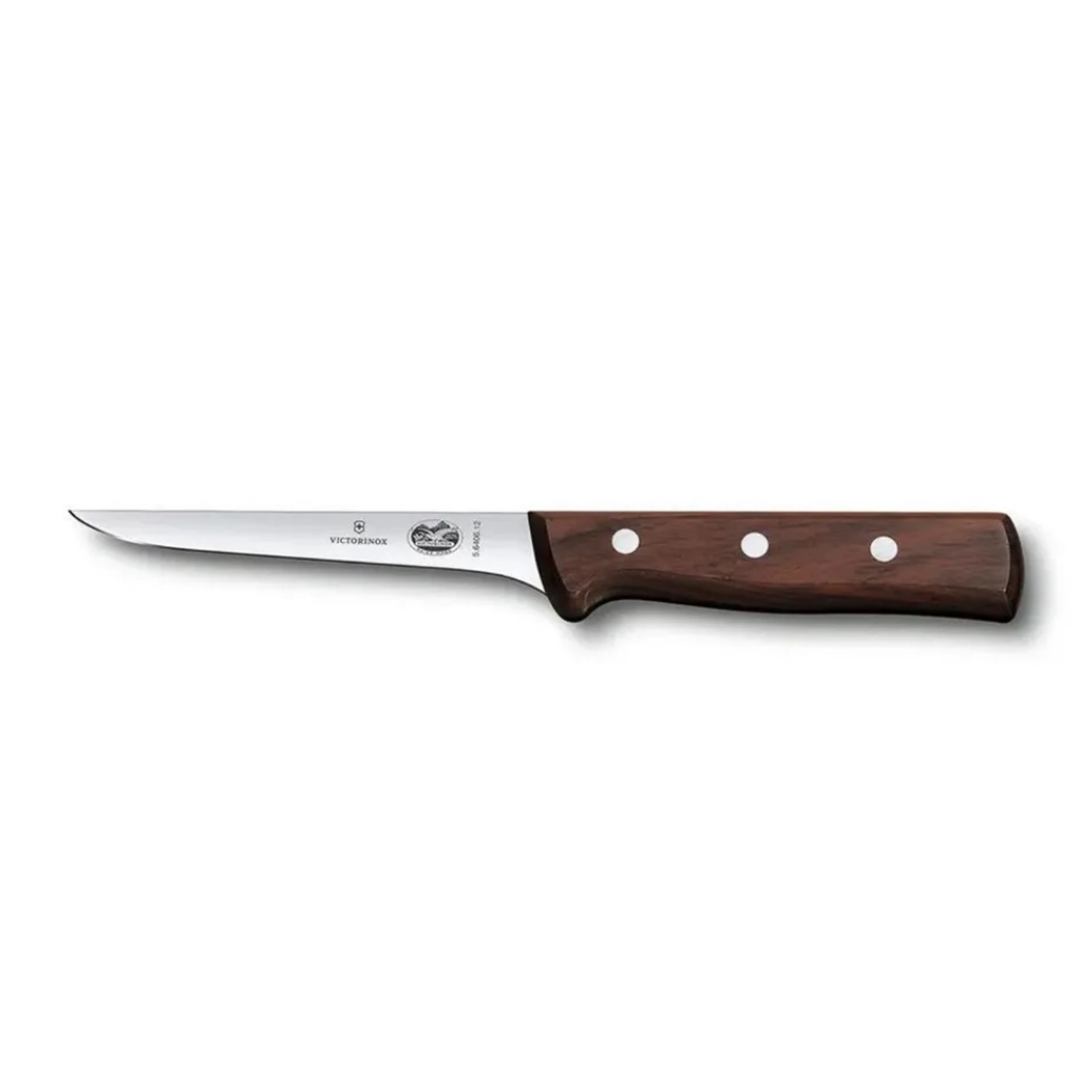 Нож кухонный Victorinox 5.6406.12 стальной обвалочный лезвие 120 мм прямая заточка черный - фото 1