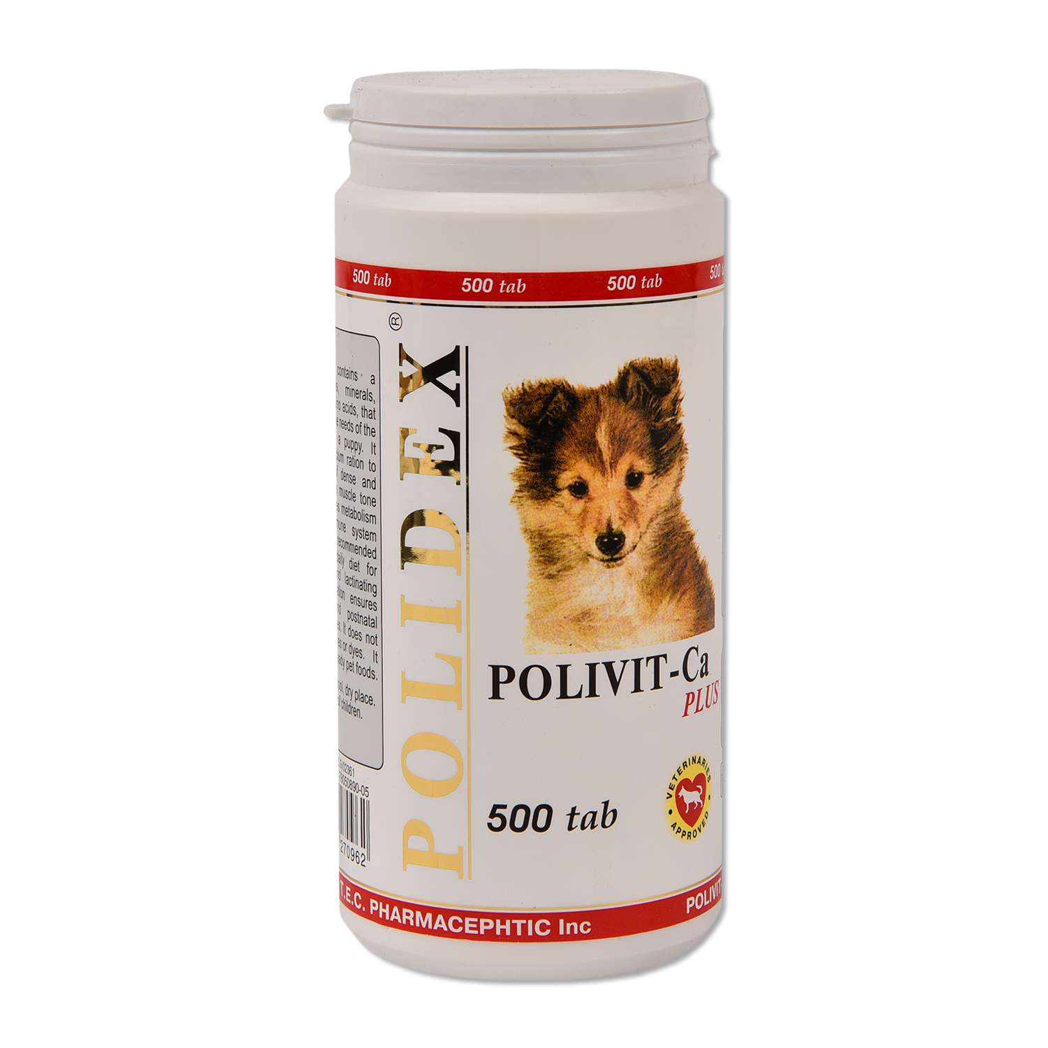 Витамины для собак Polidex Поливит-Кальций плюс 500таблеток - фото 1