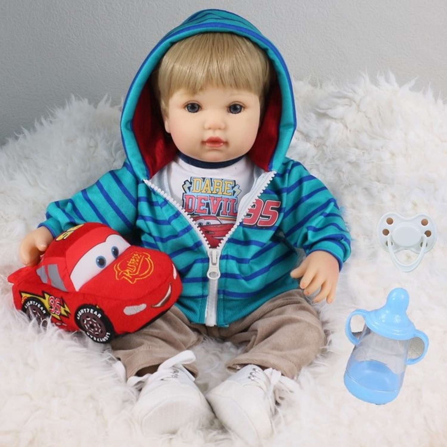 Кукла Реборн QA BABY Мишель мальчик большой пупс набор игрушки для девочки 42 см 45009 - фото 1