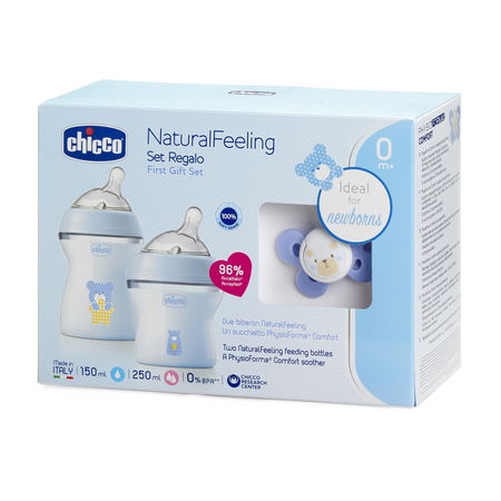 Подарочный набор CHICCO для новорождённых Natural Feeling_голубой