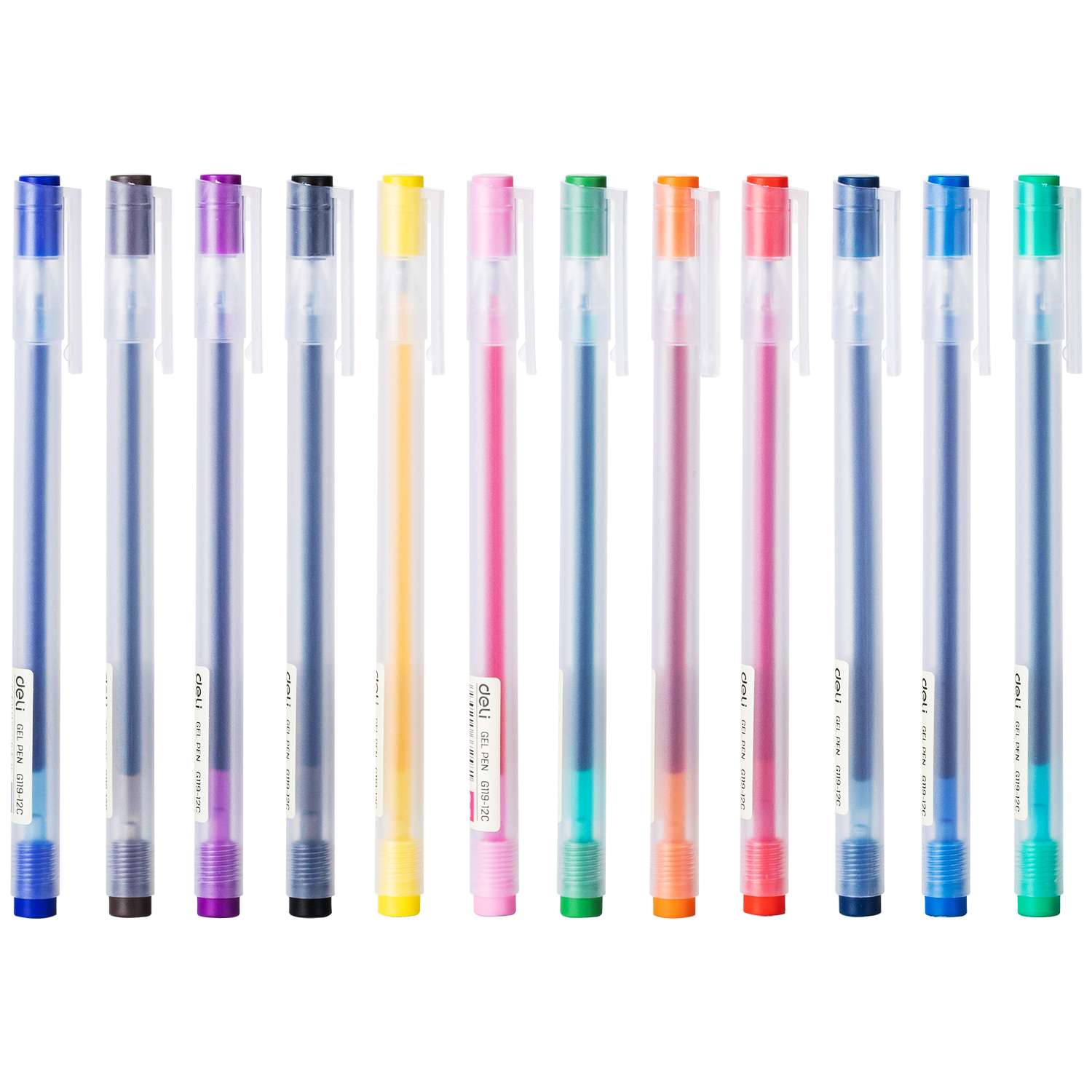 Ручки гелевые Deli EG119 12цветов 12шт 1584233 - фото 1