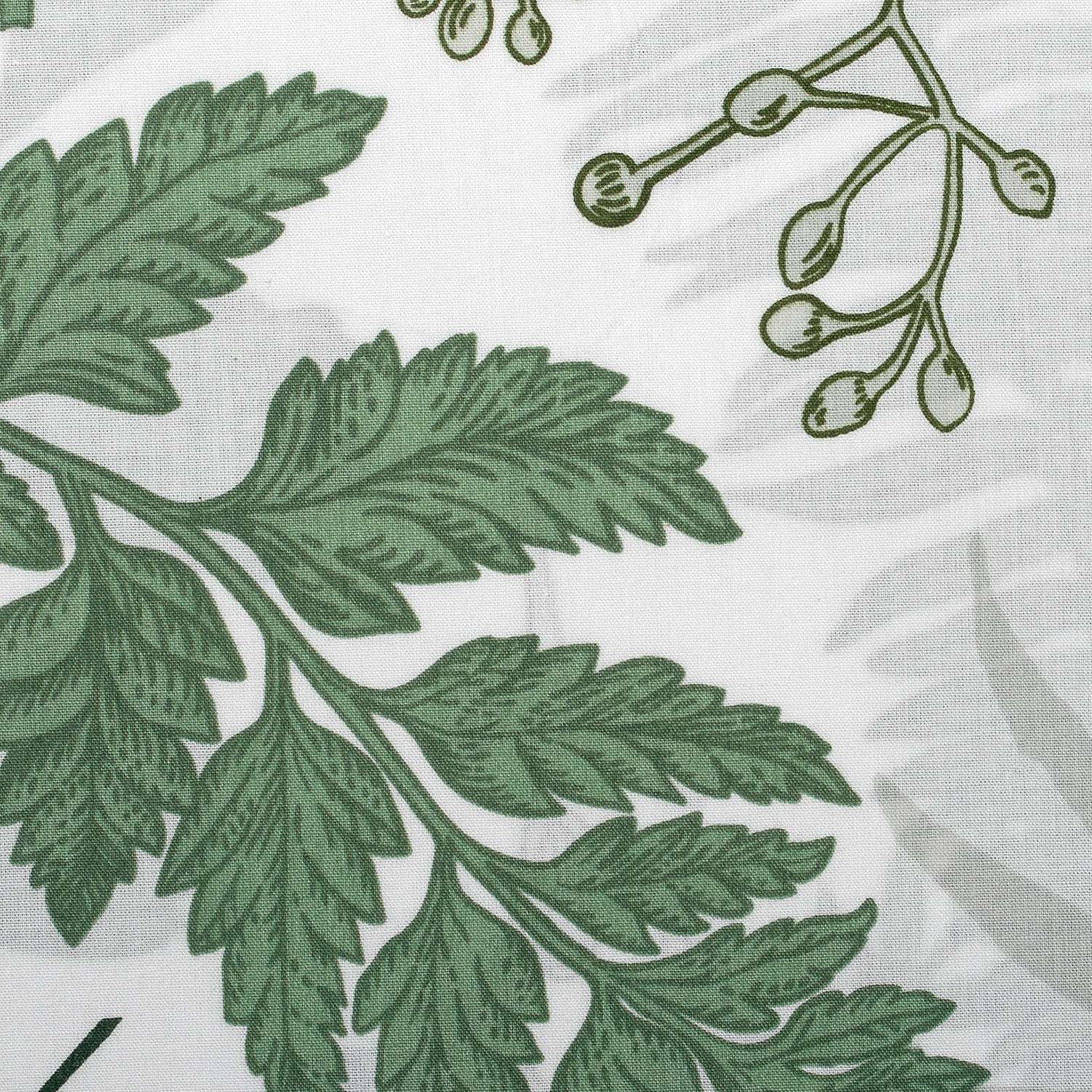 Наволочка к подушке для беременных Amarobaby Mild design edition Зеленые листья Белый-Зеленый - фото 6