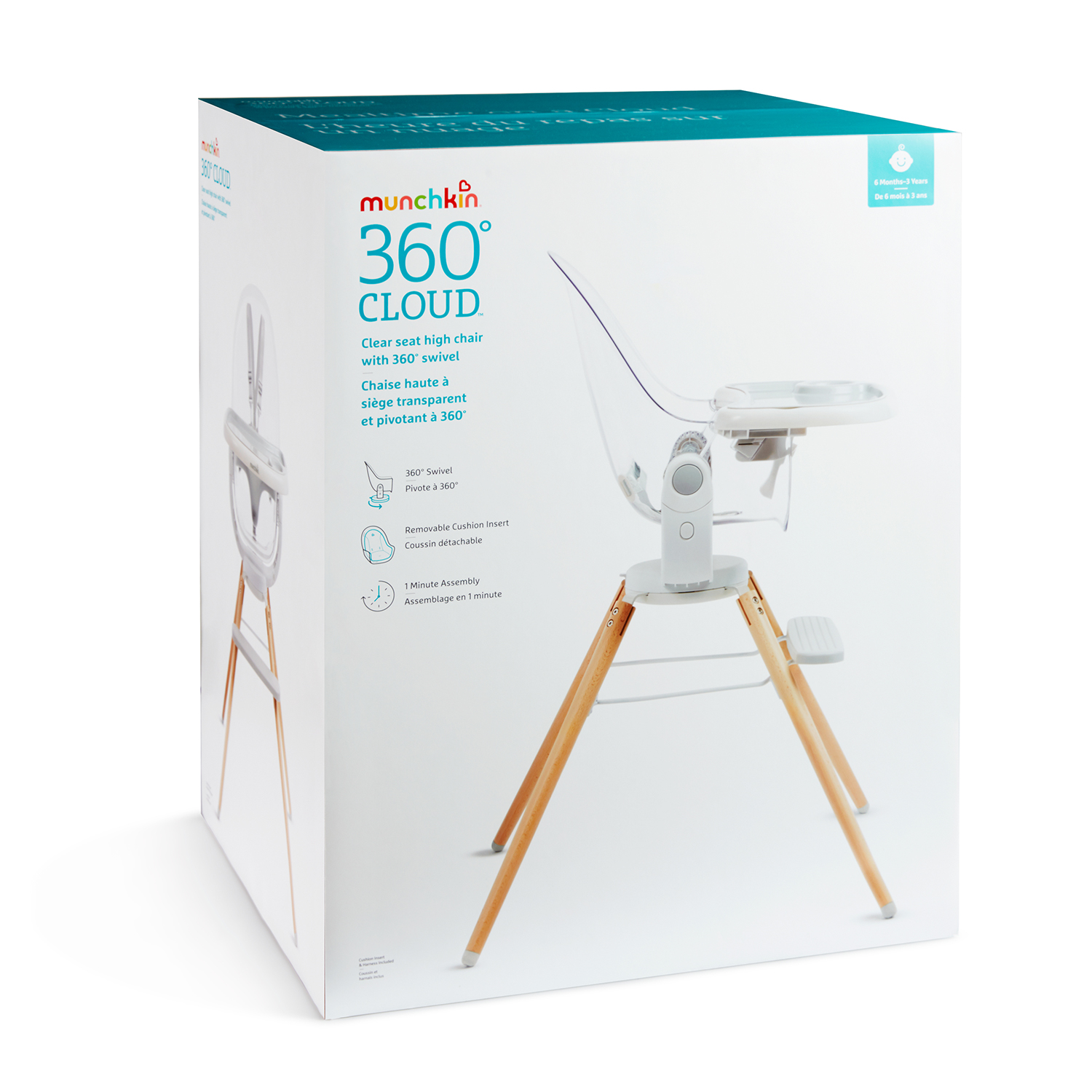 Стульчик для кормления Munchkin 360 Cloud High Chair - фото 11