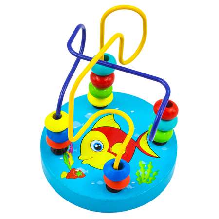 Игрушка развивающая Alatoys Лабиринт с шариками Рыбка