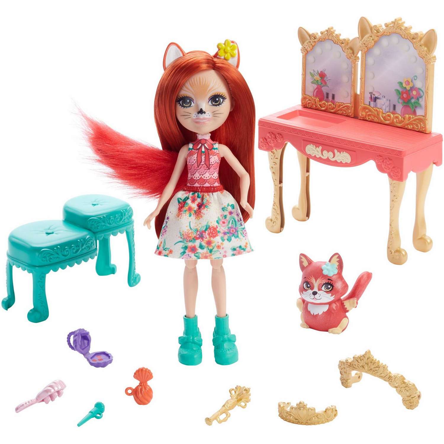 Набор игровой Enchantimals кукла+питомец с аксессуарами Викторианский туалетный столик GYJ05 GJX35 - фото 1