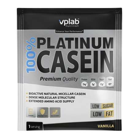 Казеин VPLAB Platinum 100% ваниль 30г