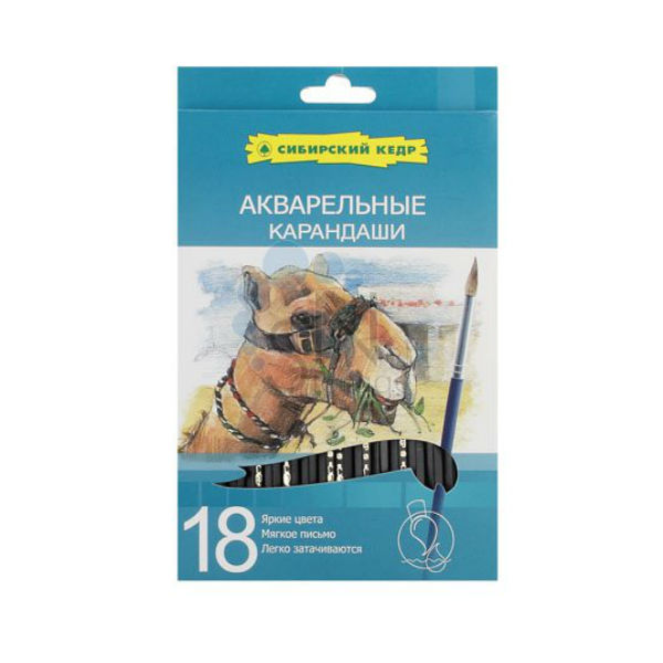 Карандаши акварельные СКФ 18 цв.шестигранные - фото 1