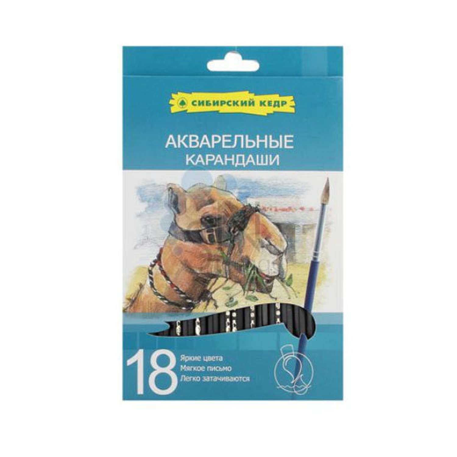 Карандаши акварельные СКФ 18 цв.шестигранные - фото 1