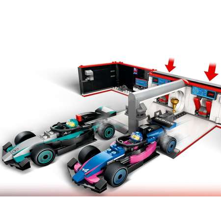 Конструктор LEGO Гараж F1 для Mercedes-AMG и Alpine 60444