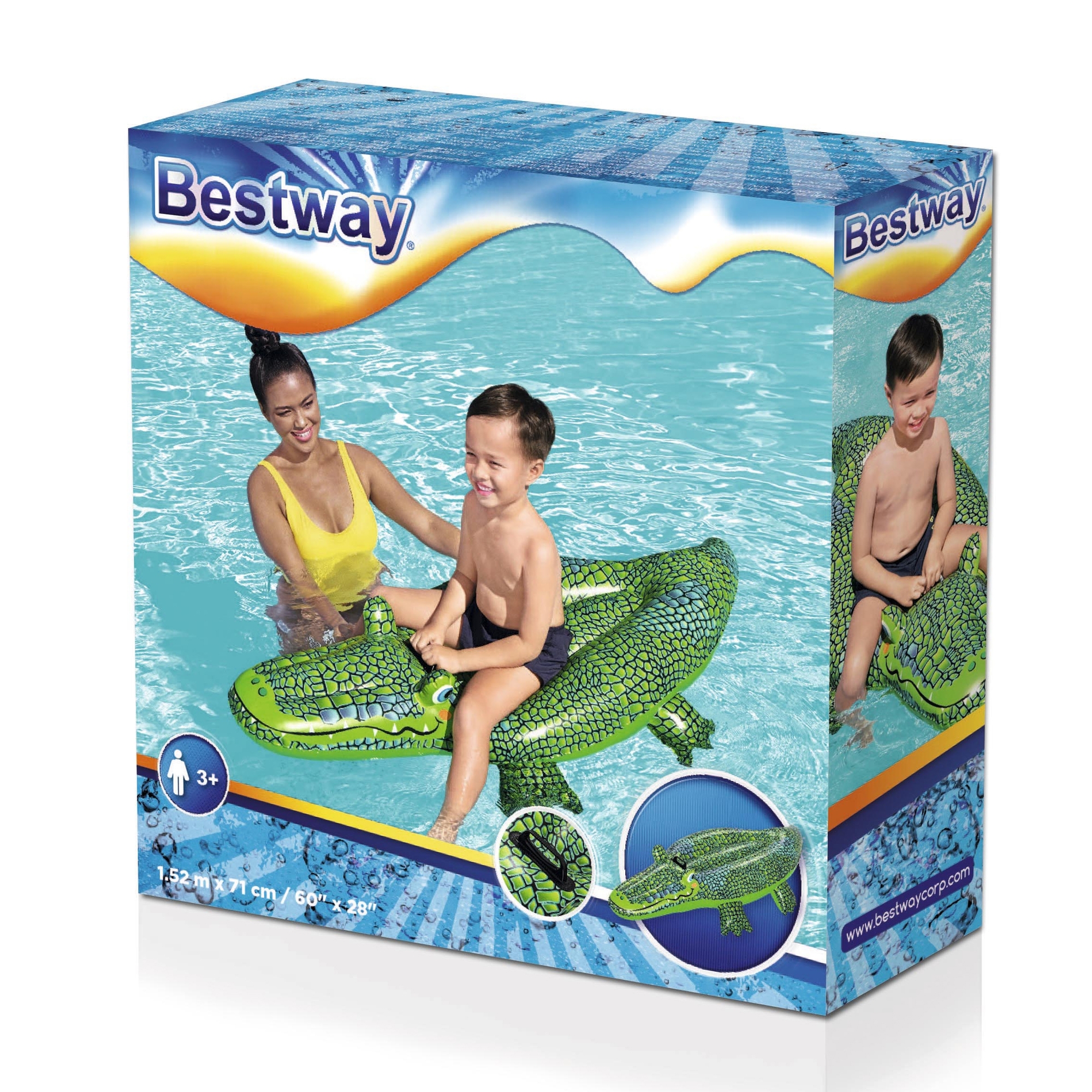 Игрушка надувная Bestway Крокодил для катания верхом 41477 - фото 2