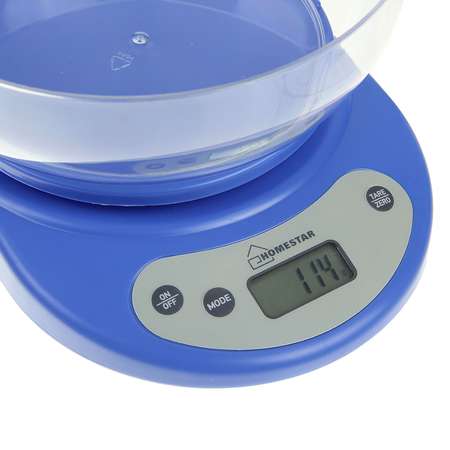 Весы кухонные Luazon Home HS-3001 электронные до 5 кг автоотключение голубые