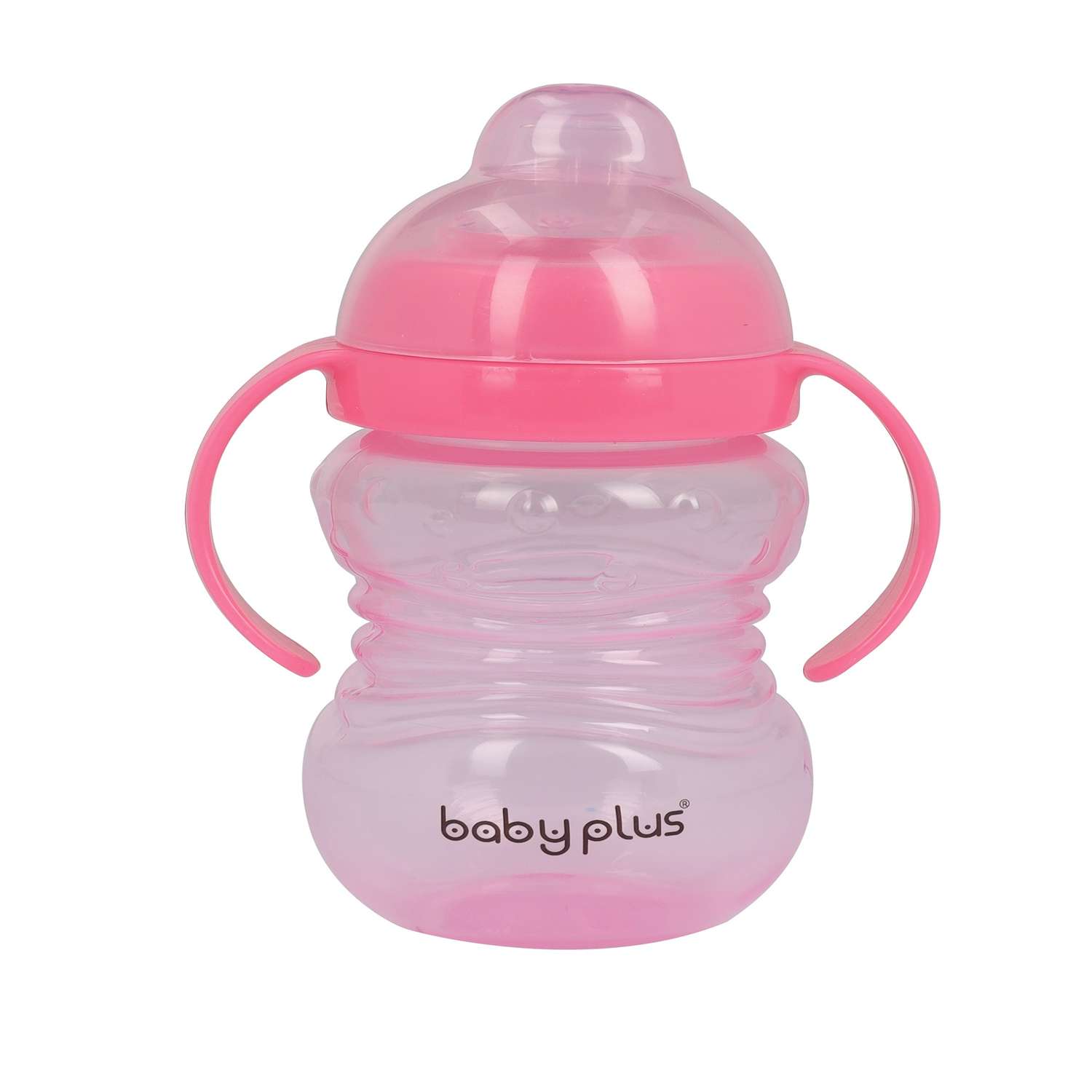 Бутылочка для кормления Baby Plus с ручками и соской BP5076-C 275 мл розовая - фото 1