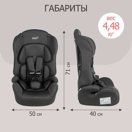 Автокресло детское BeBest Kingston Lux от 9 до 36 кг grey