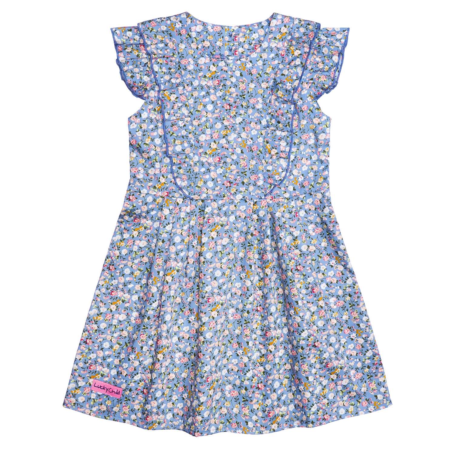 Платье Lucky Child 80-62/0-2/голубой - фото 1