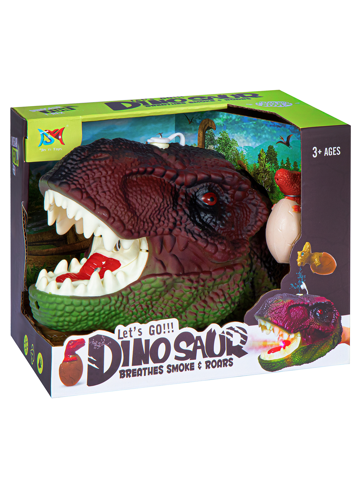 Игрушка ДЖАМБО Голова динозавра с паром светом и звуковыми эффектами - фото 10