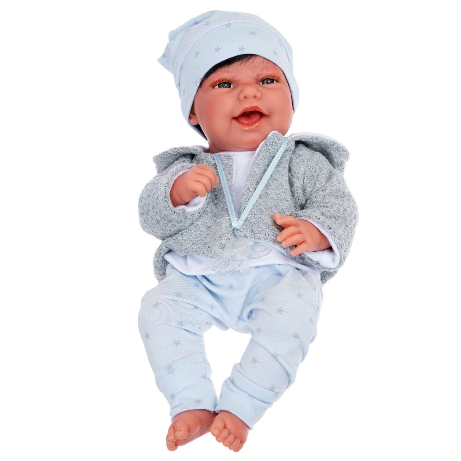 Кукла-пупс Antonio Juan Реборн Рамон в голубом 33 см виниловая 6033 - фото 1