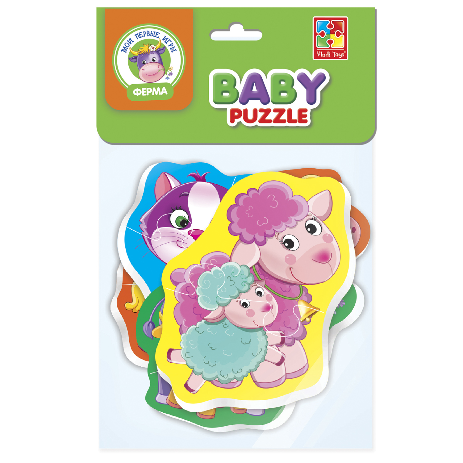 Пазл Vladi Toys мягкие Baby Puzzle Мама и малыш 4 картинки - фото 4