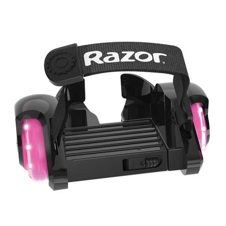 Ролики на обувь RAZOR Jetts Mini розовый светящиеся колёса универсальный размер для детей и подростков