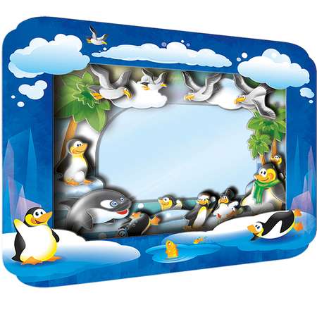 Набор для творчества VIZZLE Объемная фоторамка «Пингвины»