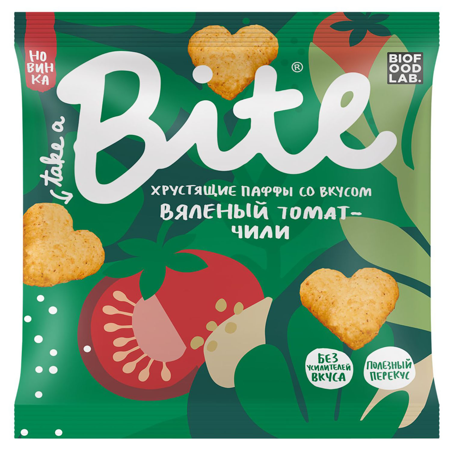 Снек Take a Bite паффы мультизлаковые вяленый томат-чили 30г - фото 1