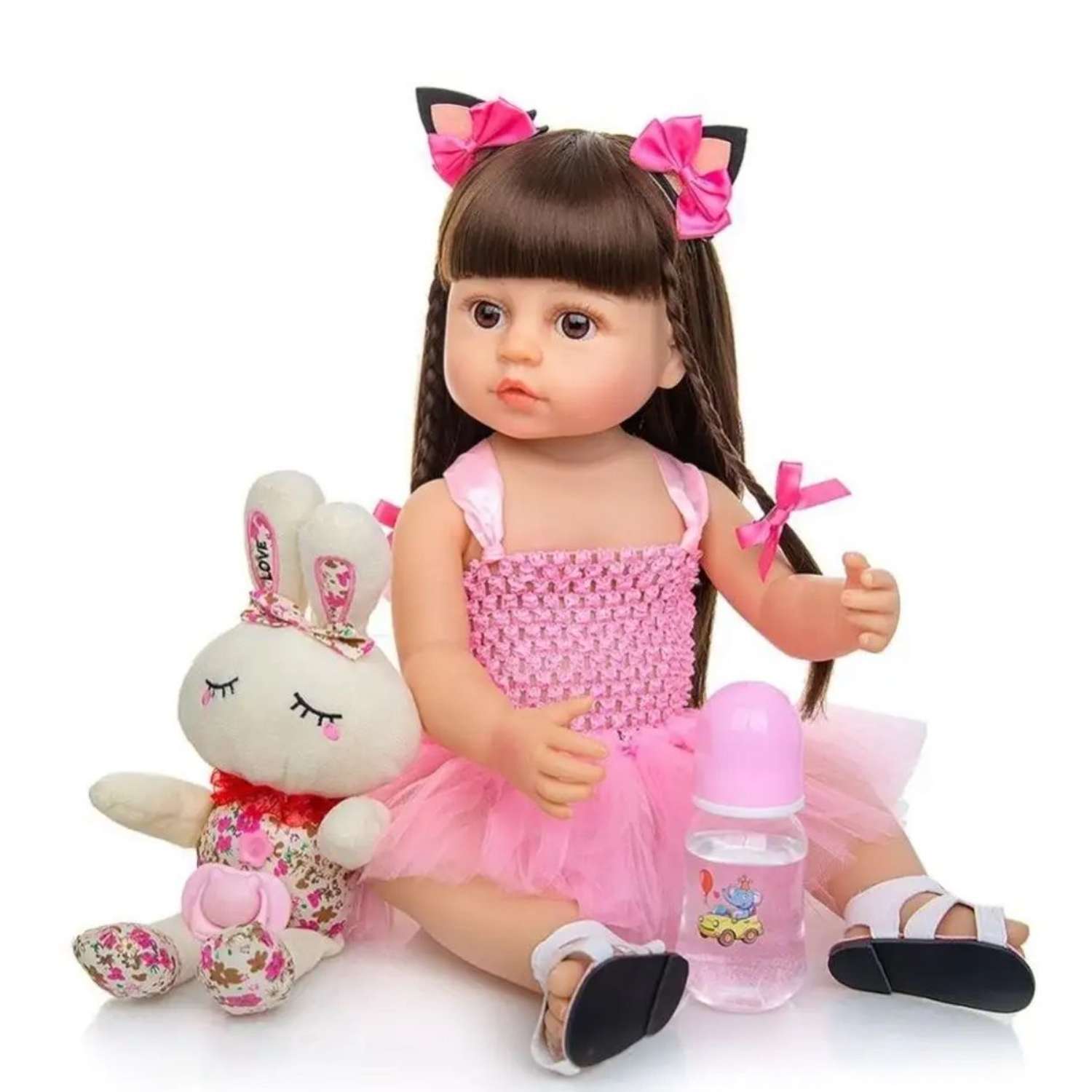 Кукла Реборн Soul Sister виниловая с комплектом одежды и пустышкой пупс для девочек 53 см 88832168 - фото 9