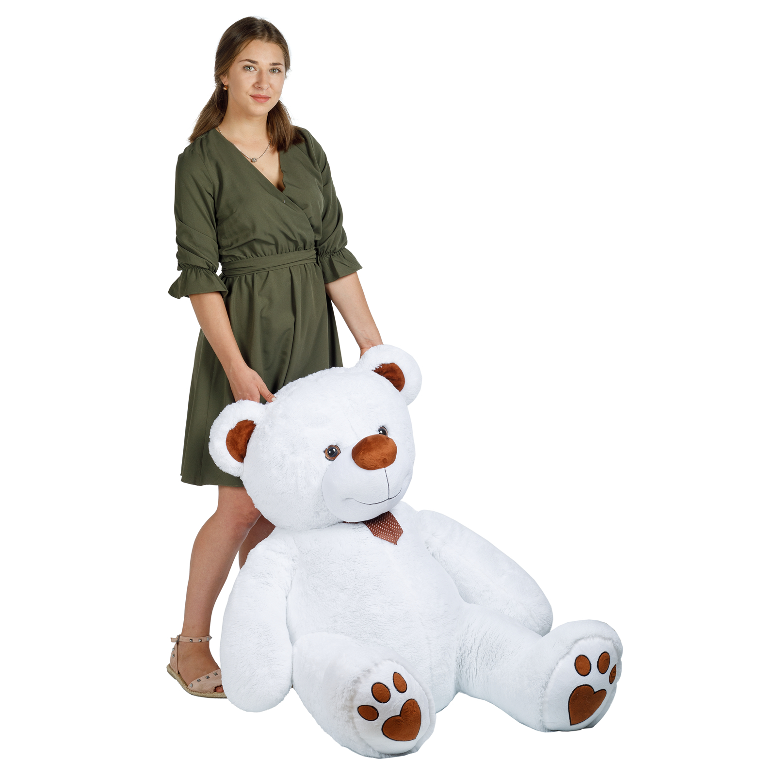 Мягкая игрушка Тутси Медведь Лапочкин игольчатый 100 см белый - фото 6