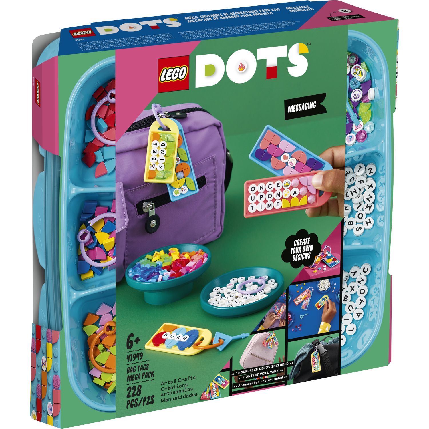 Конструктор LEGO Dots Большой набор бирок для сумок надписи 41949 - фото 2