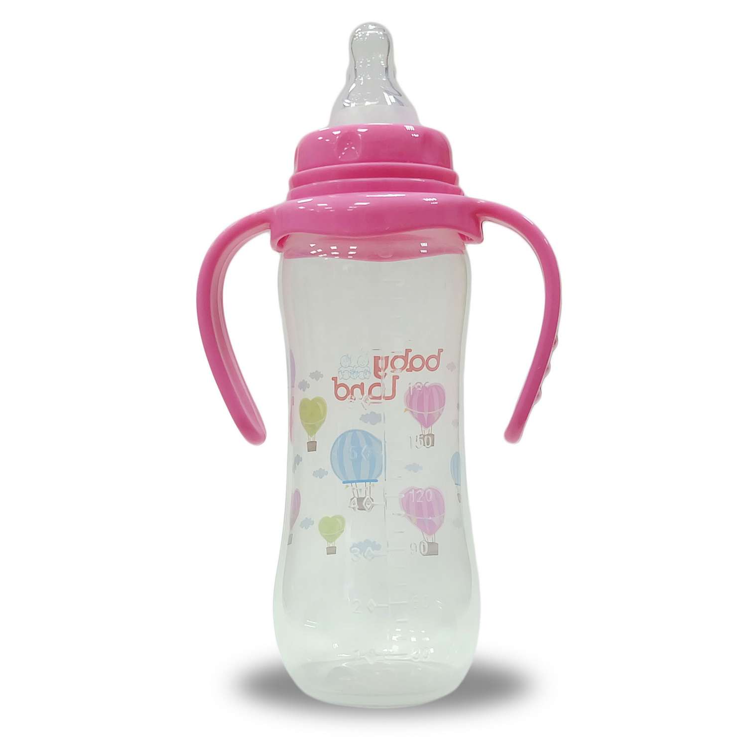 Бутылочка Baby Land с ручками 240мл с силиконовой соской Air System розовый - фото 2